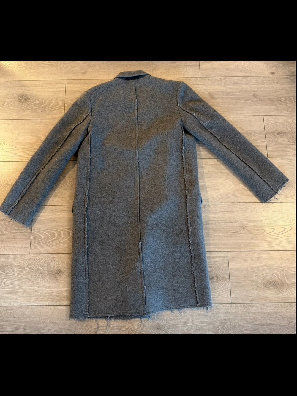 Helmut Lang grey coat size small